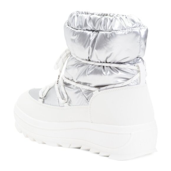 NEW PAJAR Moon Bungee Lace Mid Calf Boots Silver for women 1061tmn - Picture 2 of 5